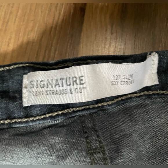 Mens Levis Jeans - straight slim fit - dark wash - Picture 3 of 4